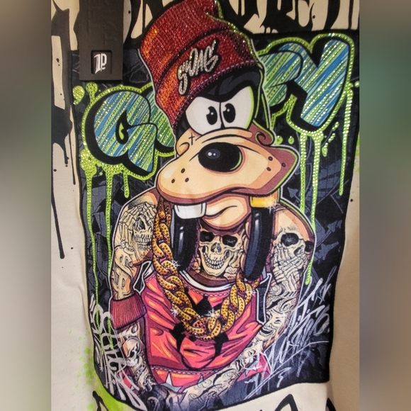 Left Point Other - Left Point Italy Rhinestone Goofy Sweater Size 2x Fits XL